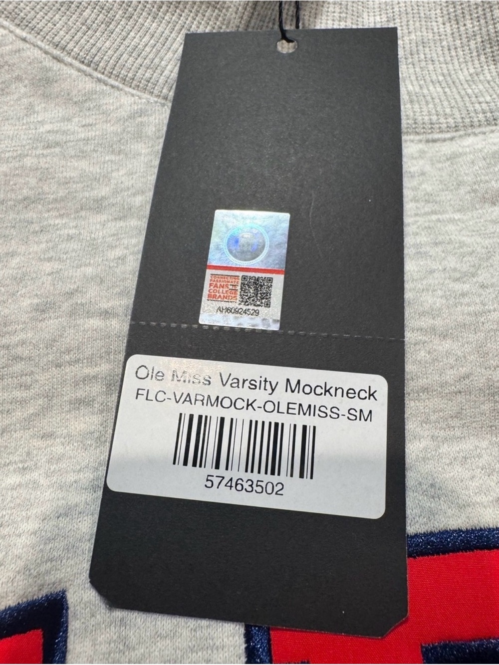 Parke Ole Miss Grey Crewneck Sweatshirt with Red Lettering - Picture 6 of 8